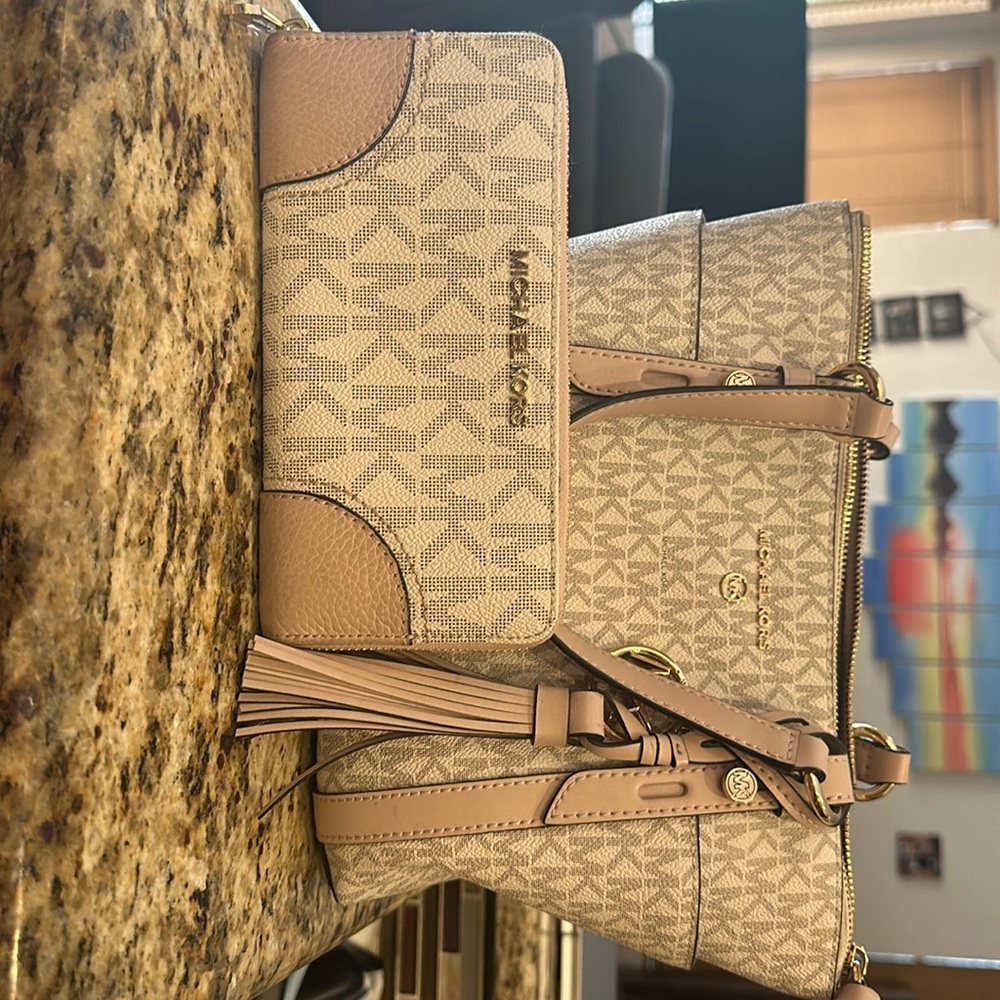 COPY - Michael Kors purse with matching wallet.